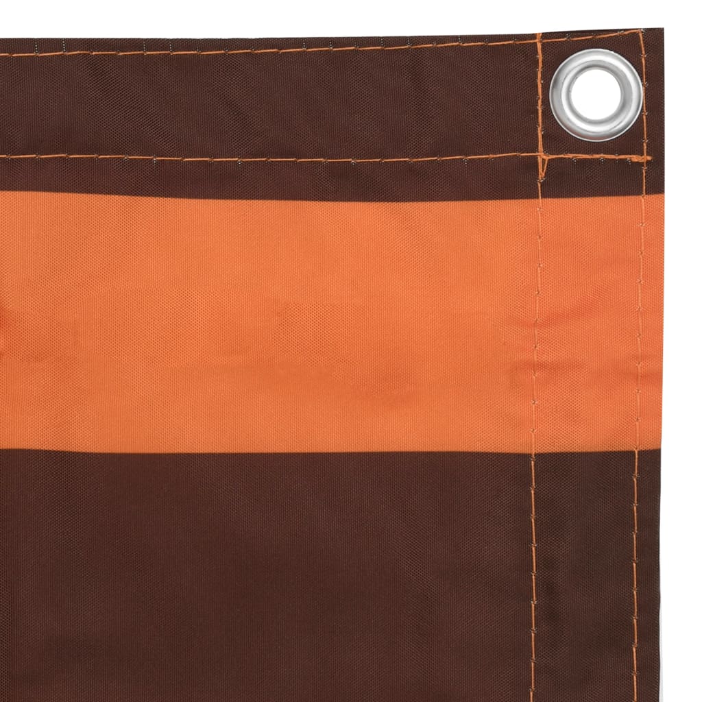 Vidaxl Balkon Screen 90x300 cm Oxford Fabric Orange and Brown