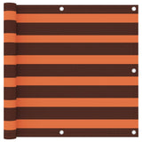 Vidaxl Balkon Bildschirm 90 x 500 cm Oxford Fabric Orange und Braun