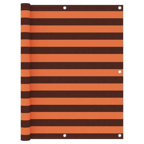 Vidaxl Balkon Bildschirm 125x500 cm Oxford Fabric Orange und Braun