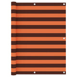 Vidaxl Balkon Bildschirm 120x600 cm Oxford Fabric Orange und Braun