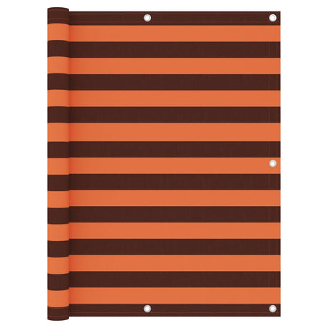 Vidaxl Balkon Bildschirm 120x600 cm Oxford Fabric Orange und Braun