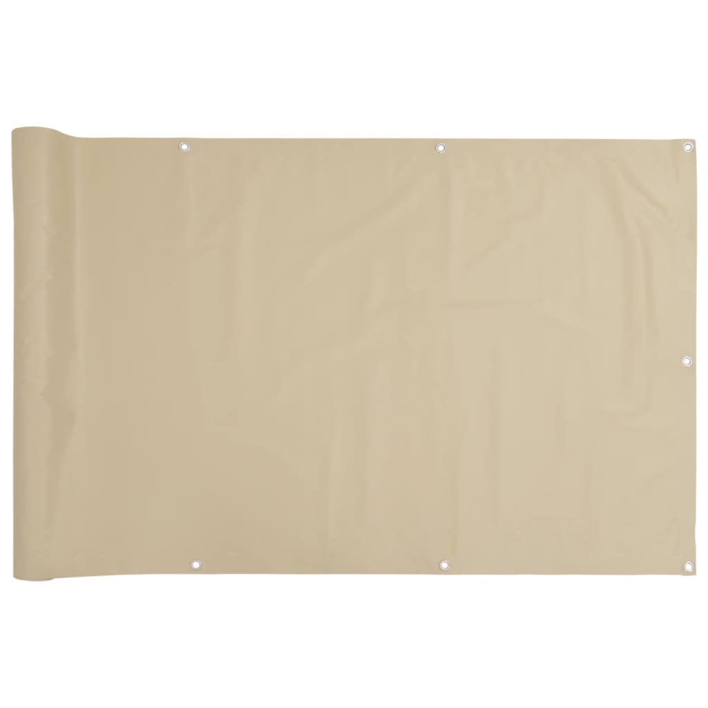 Écran de balcon Vidaxl 90x300 cm Oxford tissu beige