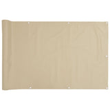 Écran de balcon Vidaxl 90x300 cm Oxford tissu beige