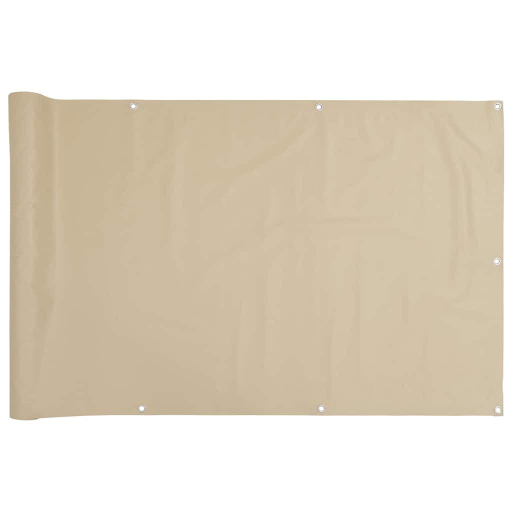 Vidaxl Balkon Bildschirm 120x500 cm Oxford Stoff Beige