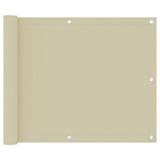 Vidaxl Balkon Bildschirm 75x300 cm Oxford Fabric Crème
