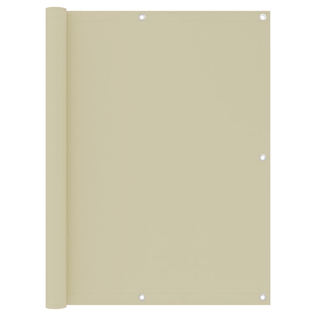 Vidaxl Balkon Bildschirm 120x400 cm Oxford Stoffcrème