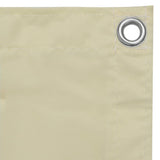 Vidaxl Balkon Bildschirm 120x600 cm Oxford Fabric Crème