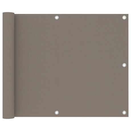 Vidaxl Balkon Bildschirm 75x500 cm Oxford Stofftaupe