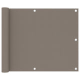 Écran de balcon Vidaxl 75x500 cm Oxford tissu taupe