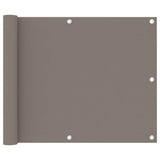 Vidaxl Balkon Bildschirm 75x600 cm Oxford Stofftaupe