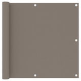 Vidaxl Balkon Bildschirm 90x600 cm Oxford Stofftaupe
