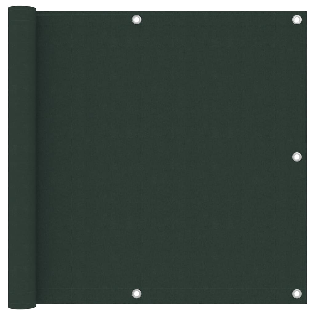 Écran de balcon Vidaxl 90x300 cm Oxford tissu vert foncé