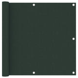 Écran de balcon Vidaxl 90x300 cm Oxford tissu vert foncé