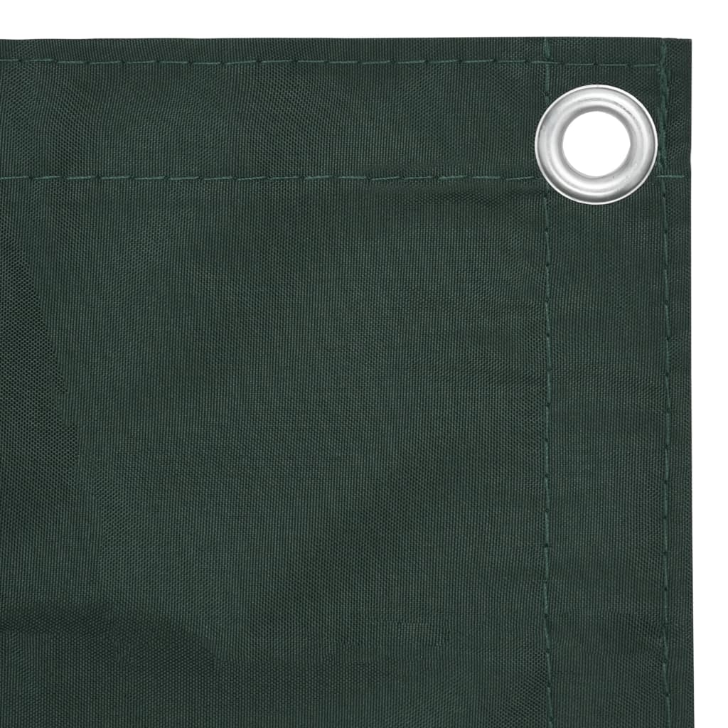 Pantalla de balcón Vidaxl 120x500 CM Oxford Fabrics Dark Green