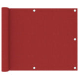 Vidaxl Balkon Bildschirm 75x300 cm Oxford Stoff rot