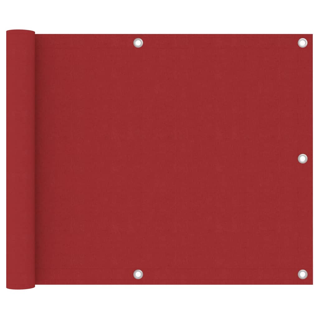 Vidaxl Balkon Bildschirm 75x500 cm Oxford Stoff rot