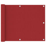 Vidaxl Balkon Bildschirm 75x500 cm Oxford Stoff rot