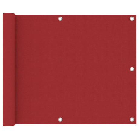 Vidaxl Balkon Bildschirm 75x500 cm Oxford Stoff rot