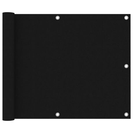 Vidaxl Balkon Bildschirm 75x400 cm Oxford Stoff schwarz