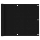 Vidaxl Balkon Bildschirm 75x600 cm Oxford Stoff schwarz