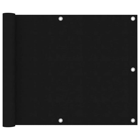 Vidaxl Balkon Bildschirm 75x600 cm Oxford Stoff schwarz