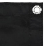 Pantalla de balcón Vidaxl 75x600 cm Oxford Fabric Negro