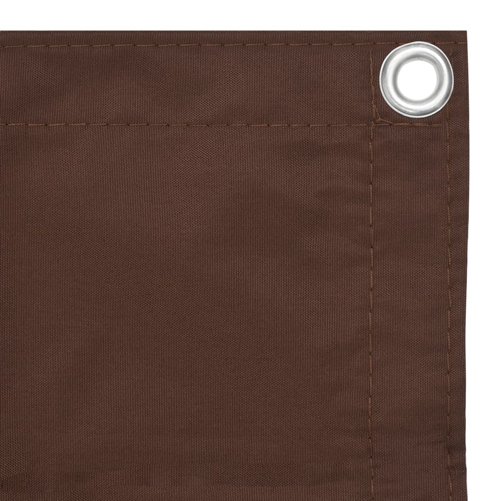 Vidaxl Balkonskærm 75x500 cm Oxford Fabric Brown