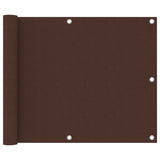 Pantalla de balcón Vidaxl 75x600 cm Oxford Fabric Brown