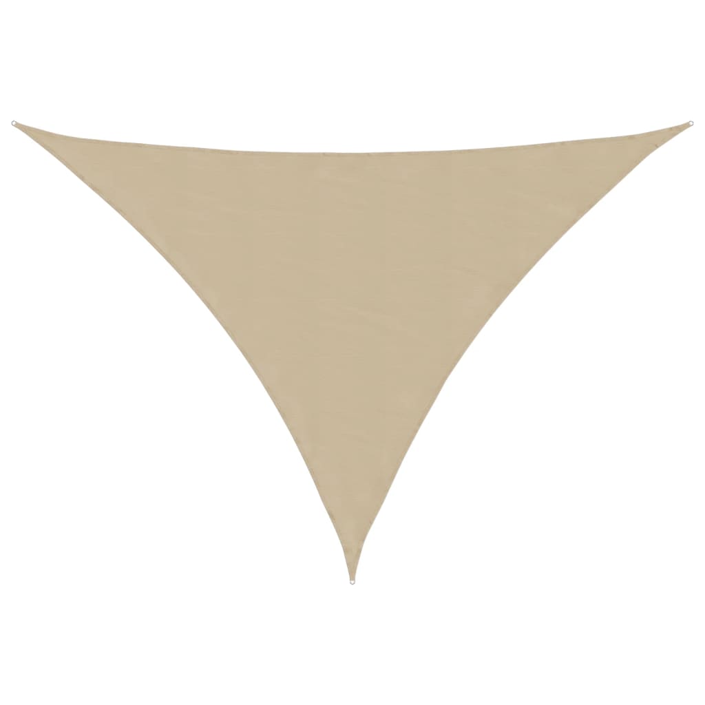 Vidaxl Sun Shade Triangular 3.5x3.5x4.9 M Tessuto Oxford Beige