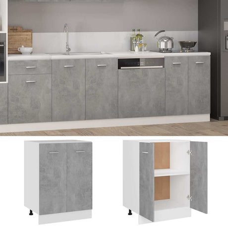 Vidaxl onderkast lyon 60x46x81,5 cm bewerkt hout betongrijs