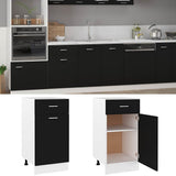 Vidaxl onderkast met lade lyon 40x46x81,5 cm bewerkt hout zwart