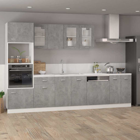 Vidaxl onderkast met lade lyon 50x46x81,5 cm bewerkt hout betongrijs