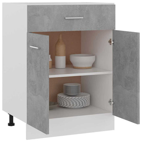 Vidaxl onderkast met lade 60x46x81,5 cm bewerkt hout betongrijs