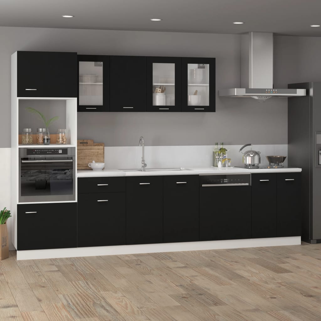 Vidaxl bovenkast lyon 39,5x31x60 cm bewerkt hout zwart