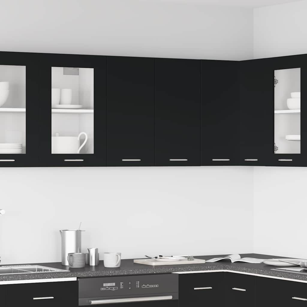 Vidaxl bovenkast lyon 60x31x60 cm bewerkt hout zwart