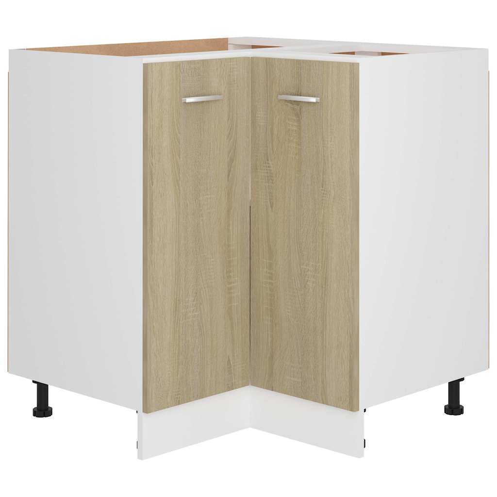 Vidaxl hoekonderkast lyon 75,5x75,5x81,5 cm sonoma eikenkleurig