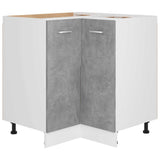 Vidaxl hoekonderkast lyon 75,5x75,5x81,5 cm bewerkt hout betongrijs