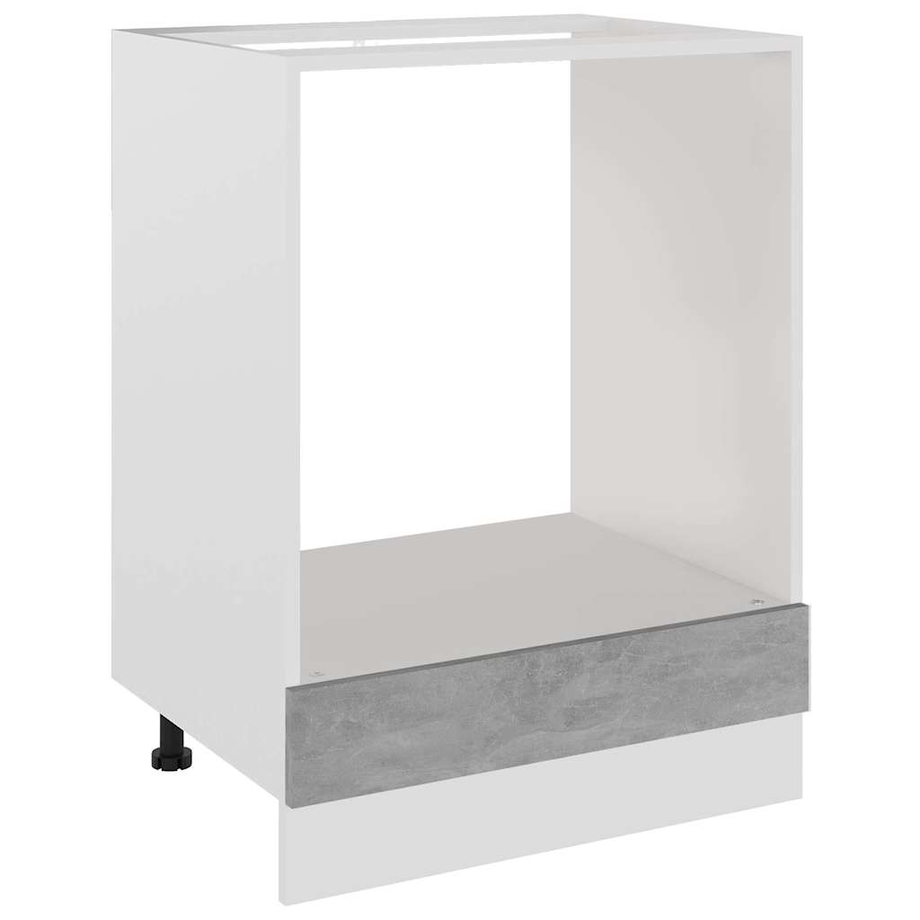Vidaxl ovenkast lyon 60x46x81,5 cm bewerkt hout betongrijs