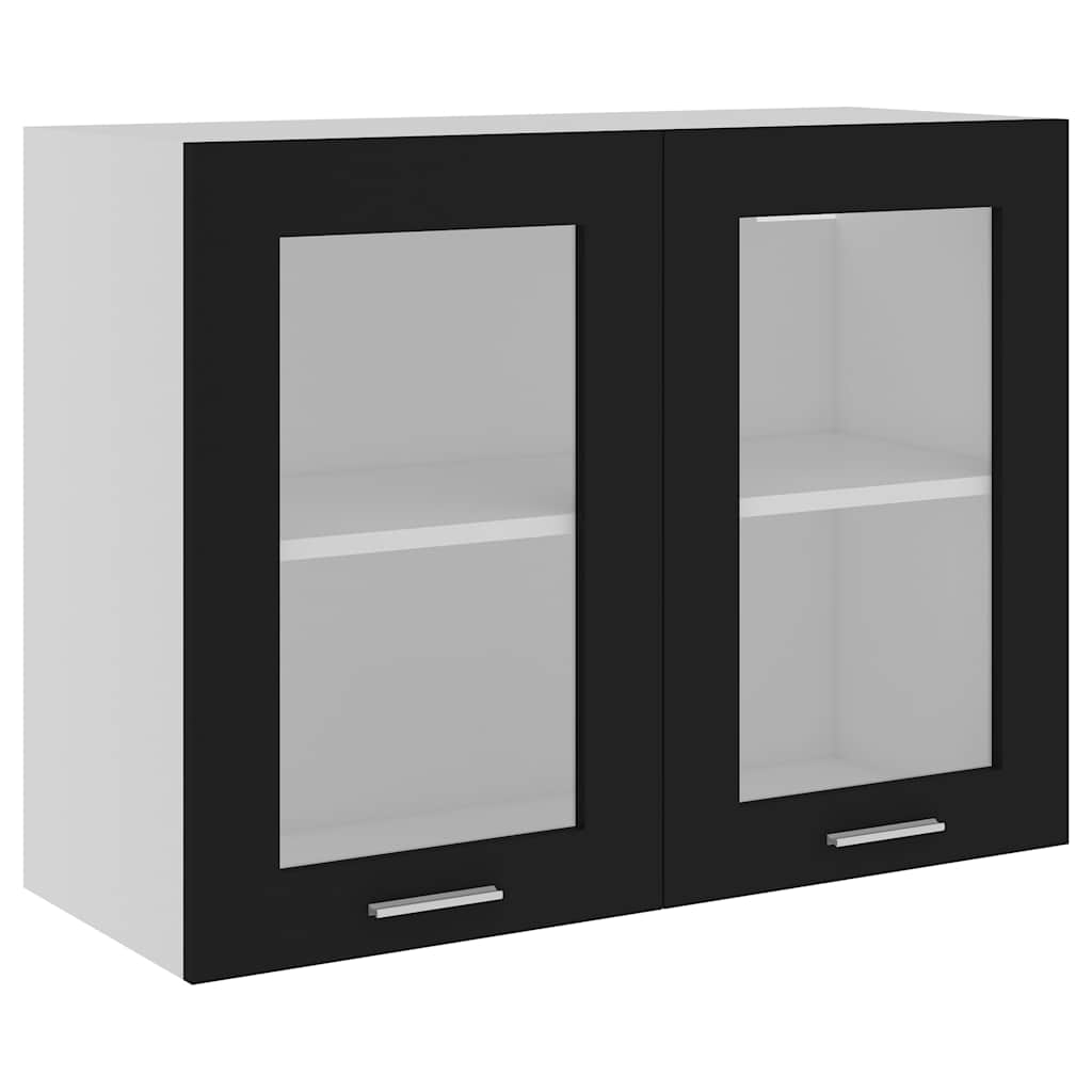 Vidaxl bovenkast lyon 80x31x60 cm bewerkt hout zwart