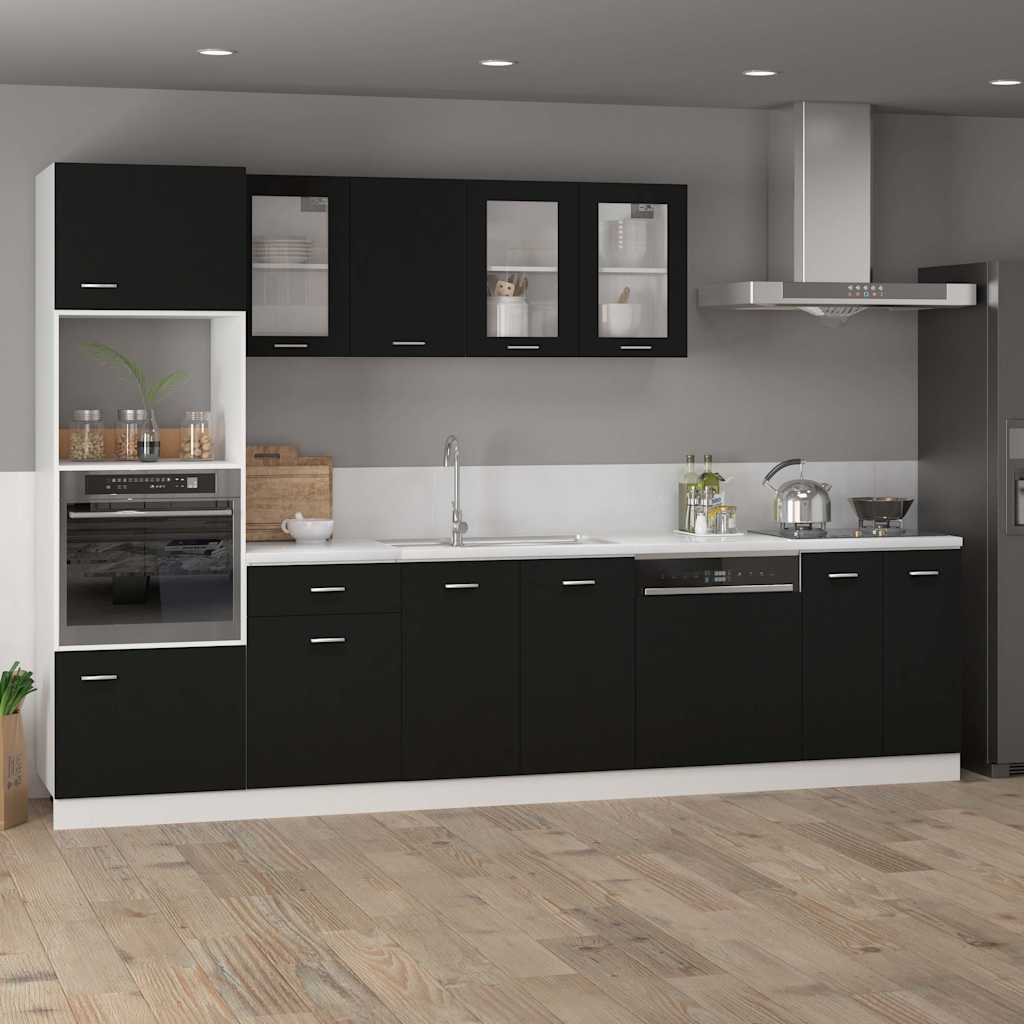 Vidaxl bovenkast lyon 80x31x60 cm bewerkt hout zwart