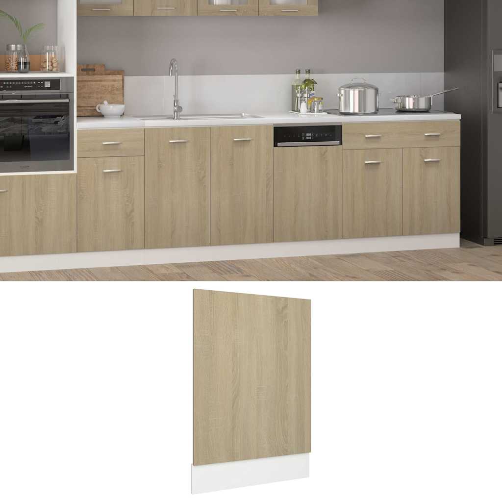 Vidaxl vaatwasserpaneel 45x3x67 cm bewerkt hout sonoma eikenkleurig