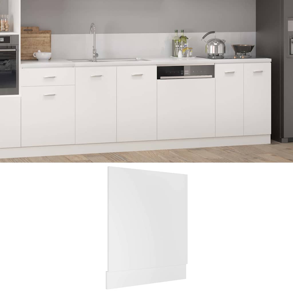 Vidaxl vaatwasserpaneel lyon 59,5x3x67 cm bewerkt hout wit