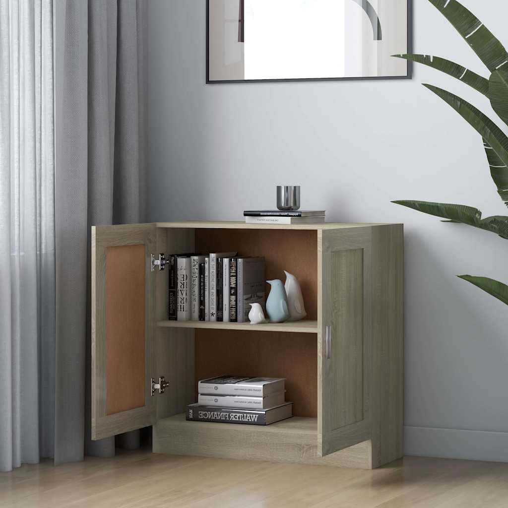Vidaxl boekenkast 82,5x30,5x80 cm bewerkt hout sonoma eikenkleurig