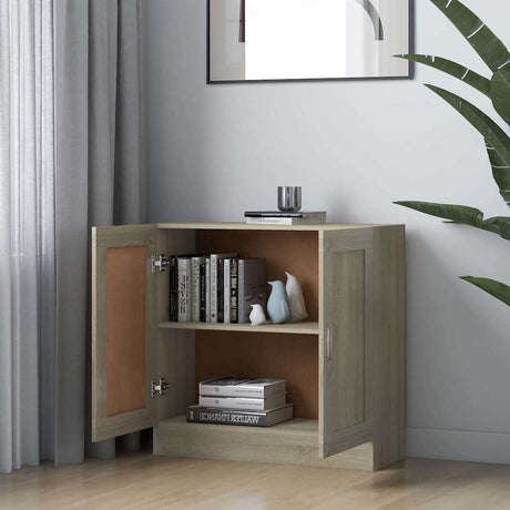 Vidaxl boekenkast 82,5x30,5x80 cm bewerkt hout sonoma eikenkleurig