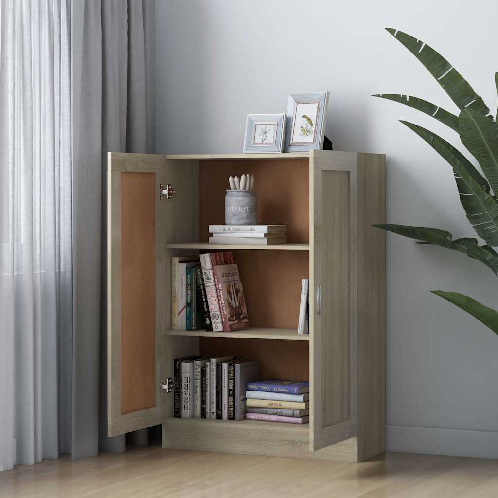 Vidaxl boekenkast 82,5x30,5x115 cm spaanplaat sonoma eikenkleurig