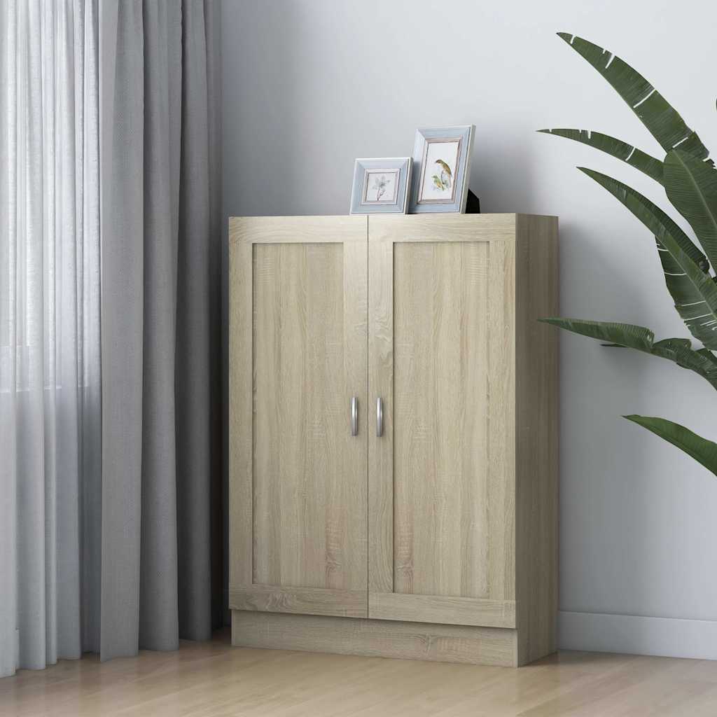 Vidaxl boekenkast 82,5x30,5x115 cm spaanplaat sonoma eikenkleurig