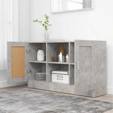 Vidaxl dressoir 120x30,5x70 cm bewerkt hout betongrijs
