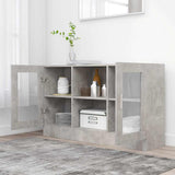 Vidaxl vitrinekast 120x30,5x70 cm bewerkt hout betongrijs