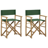 Vidaxl regisseursstoelen 2 st inklapbaar groen bamboe en stof