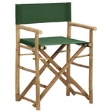 Vidaxl regisseursstoelen 2 st inklapbaar groen bamboe en stof
